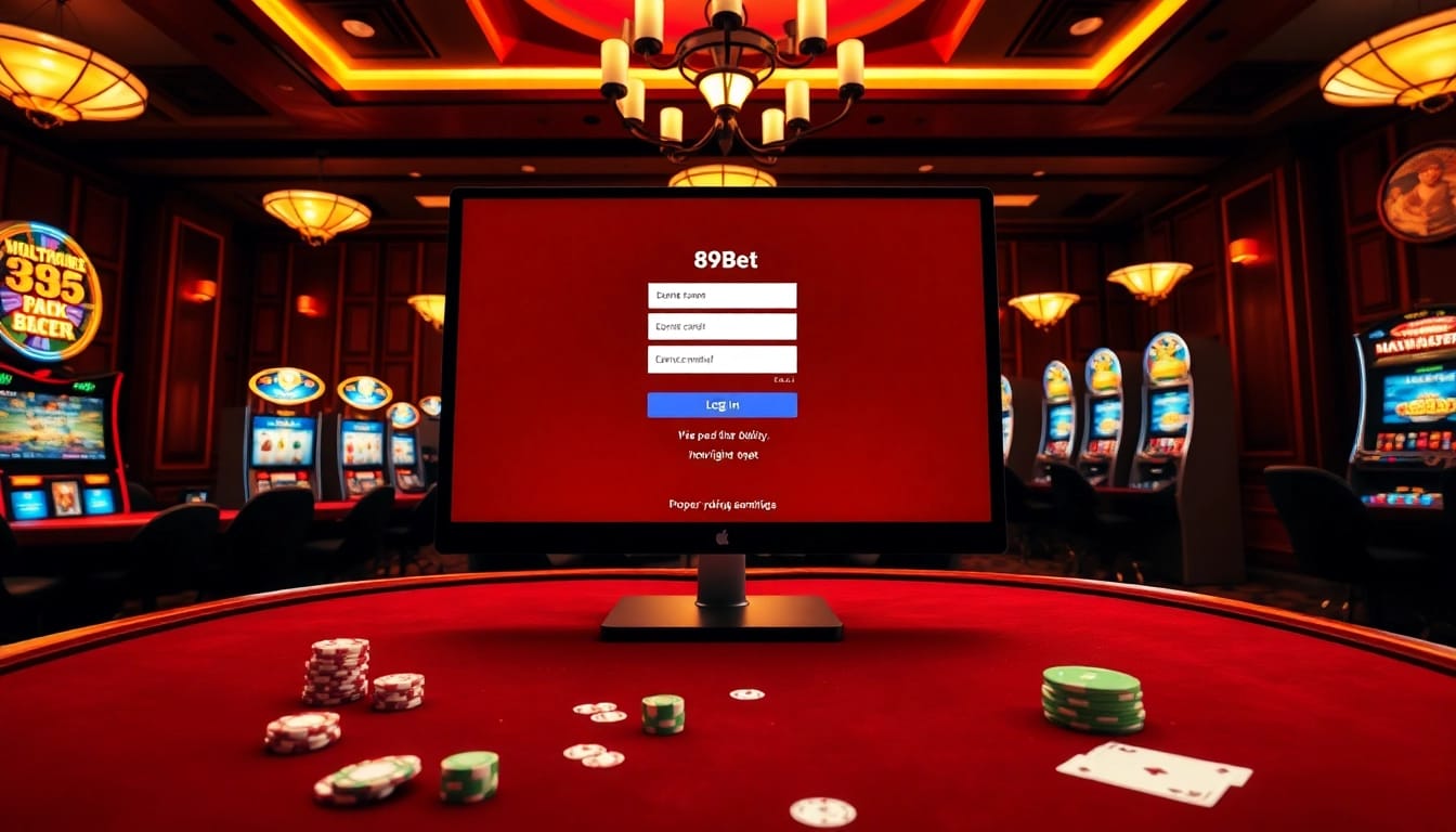 Log in to 89Bet for an exciting online casino experience featuring live betting and games.