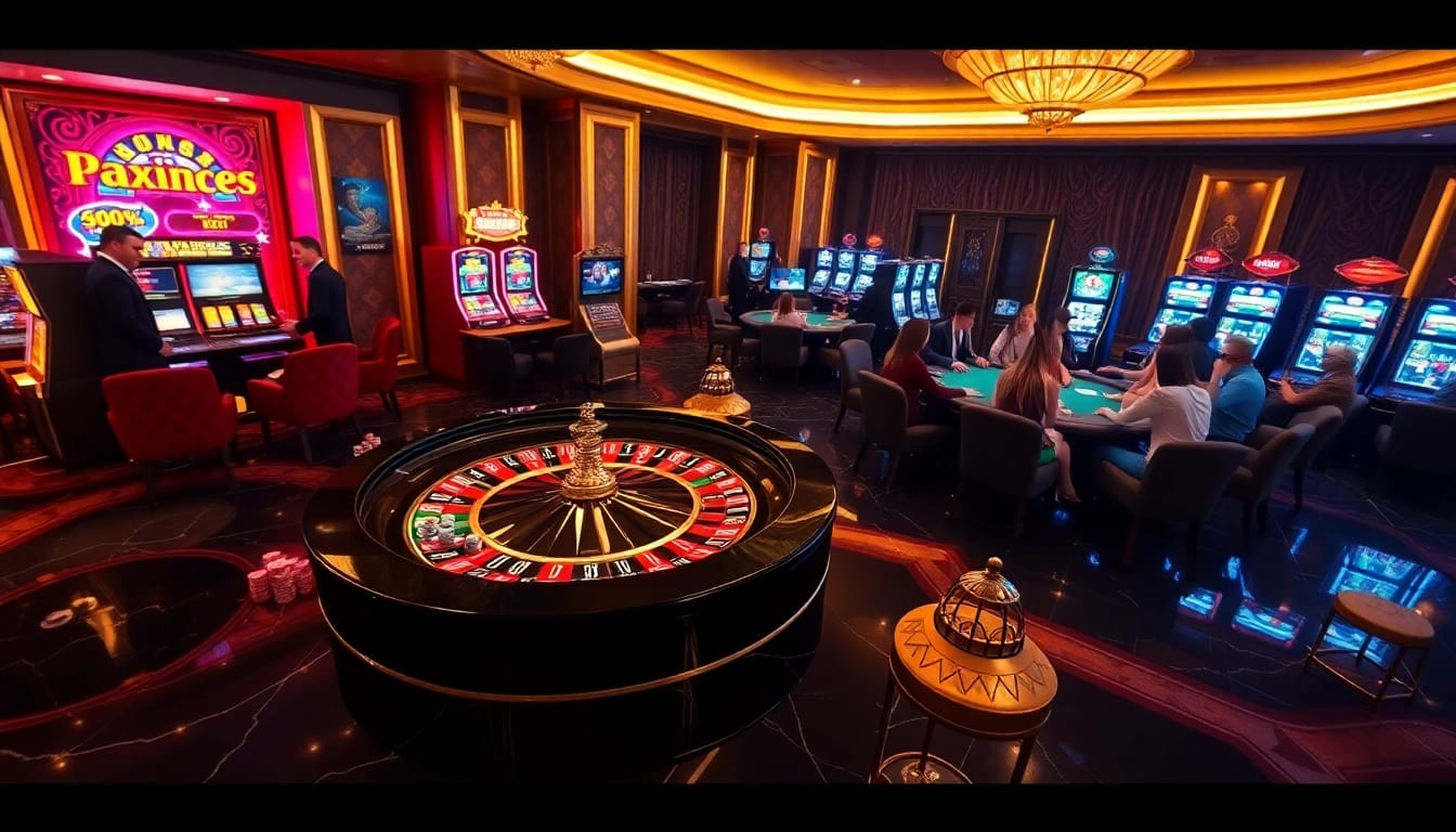F168 casino scene with roulette wheel, poker chips, and vibrant atmosphere