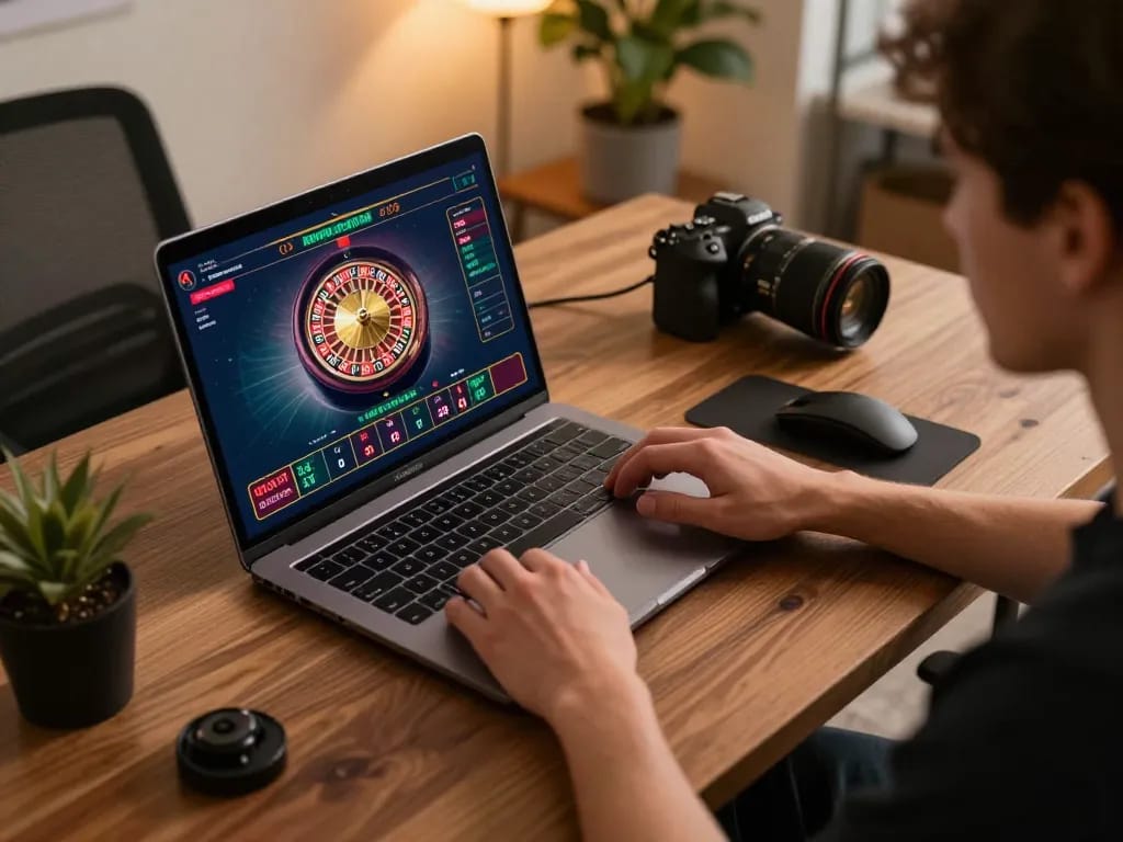Player using F168 online casino interface on laptop, engaged in live roulette game.