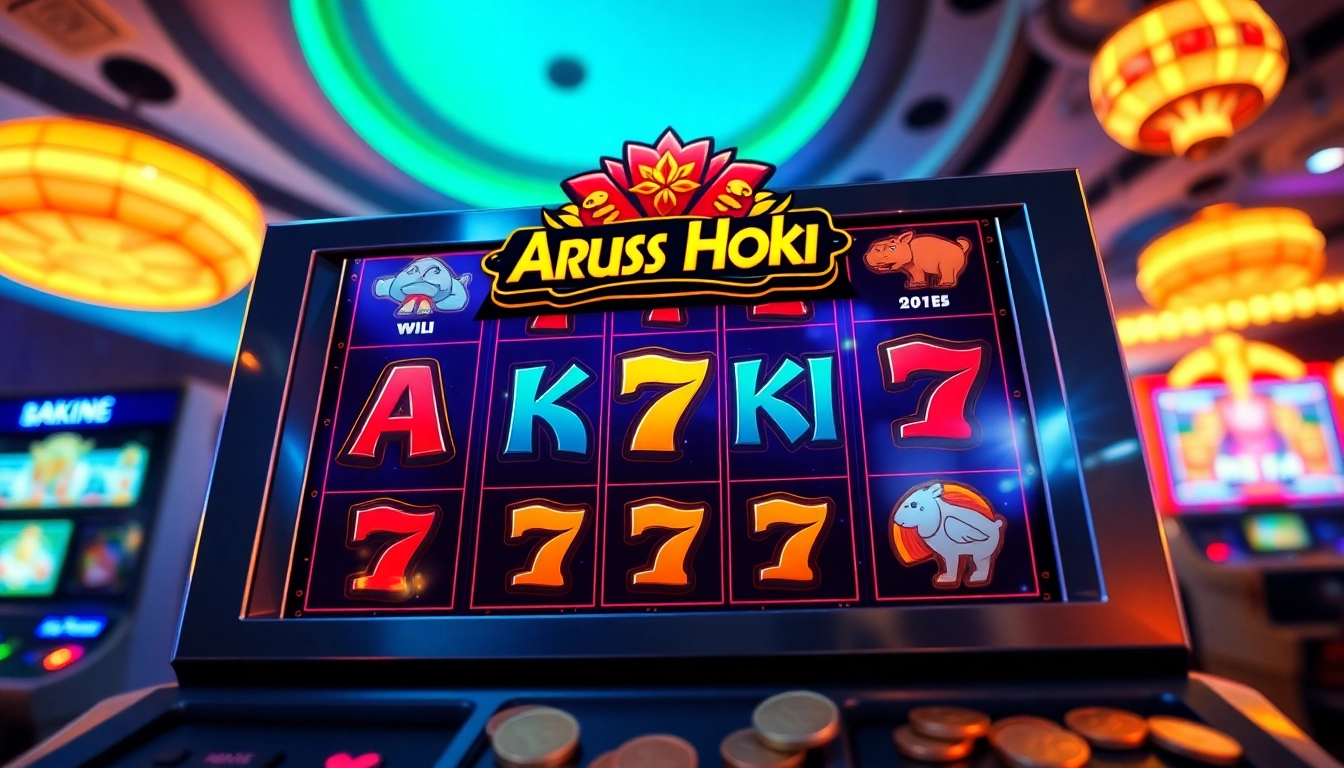 Menangkan hadiah dengan Arus Hoki dalam permainan slot yang mendebarkan.