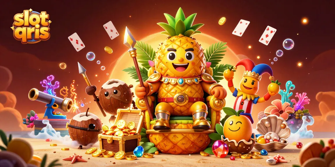 Engage with slot qris in a vibrant 3D casino atmosphere where gold coins flow and the pineapple king rules.