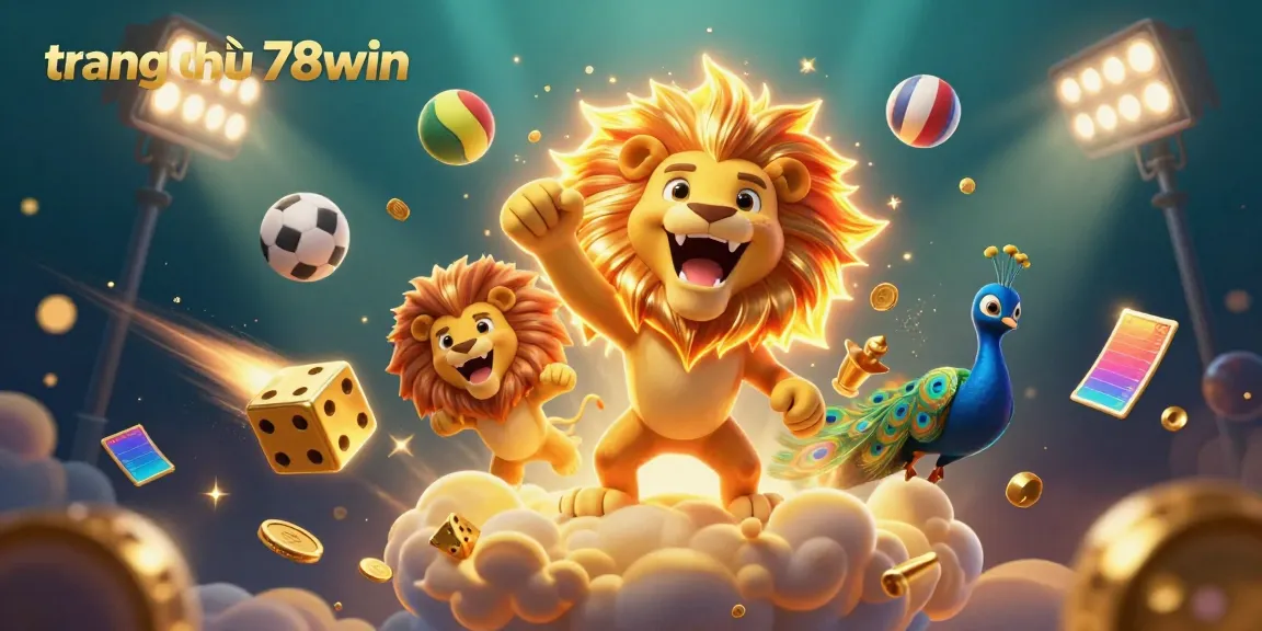 Engage in exciting gameplay at trang chủ 78win with a vibrant illustration featuring dynamic casino elements and characters.
