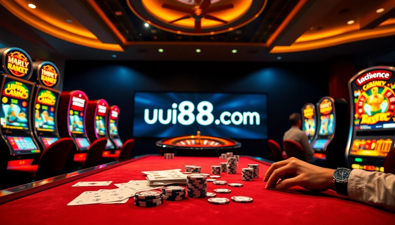 Experience the excitement at uu88.com with lively casino tables and thrilling slot machines.