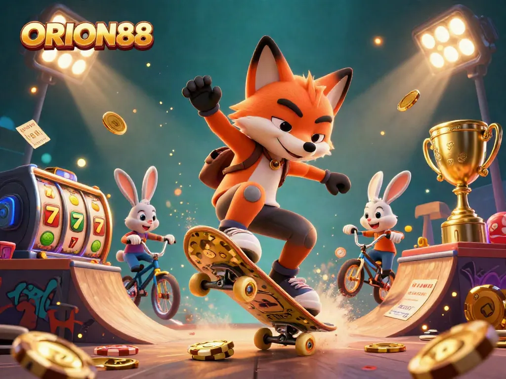 Experience thrilling wins at ORION88 with vibrant slot reels and engaging casino action.