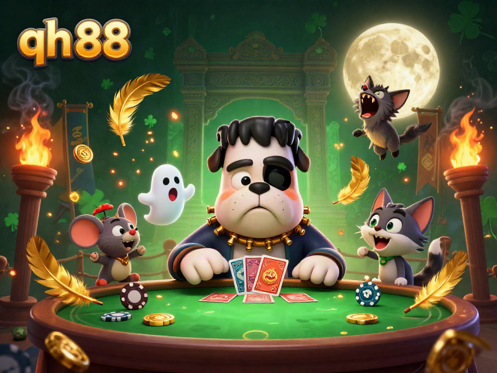 Experience gaming with the qh 88 monster dealer in a vibrant casino atmosphere.