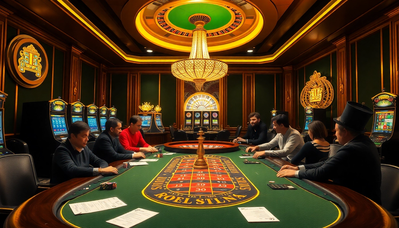 Exciting gambling scene at C168 including poker chips, roulette wheel, and vibrant casino atmosphere.