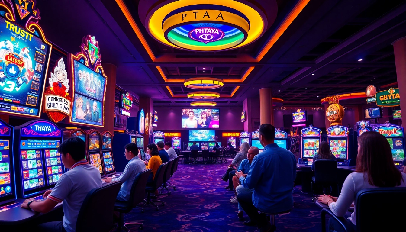 PHTAYA.ac online casino experience with players enjoying diverse games in a vibrant, secure environment.