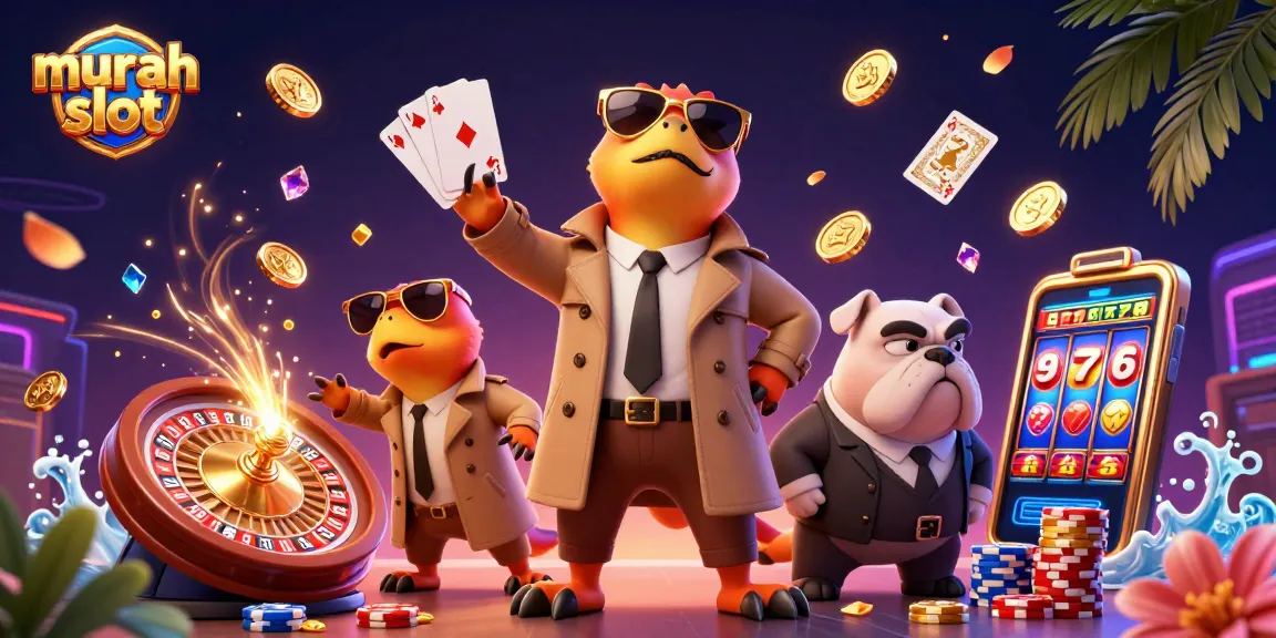 Permainan murah slot terlihat mengesankan dengan kartu royal flush dan koin emas yang berkilau di sekelilingnya