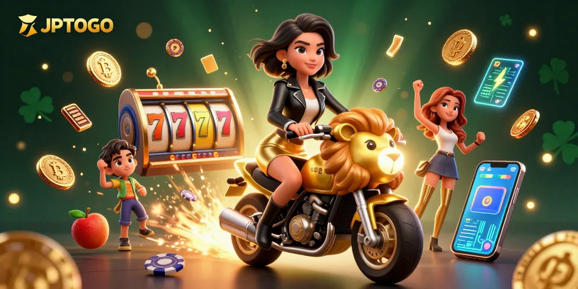 Win big with JPTOTO at the immersive slot games surrounded by vibrant 3D casino elements.