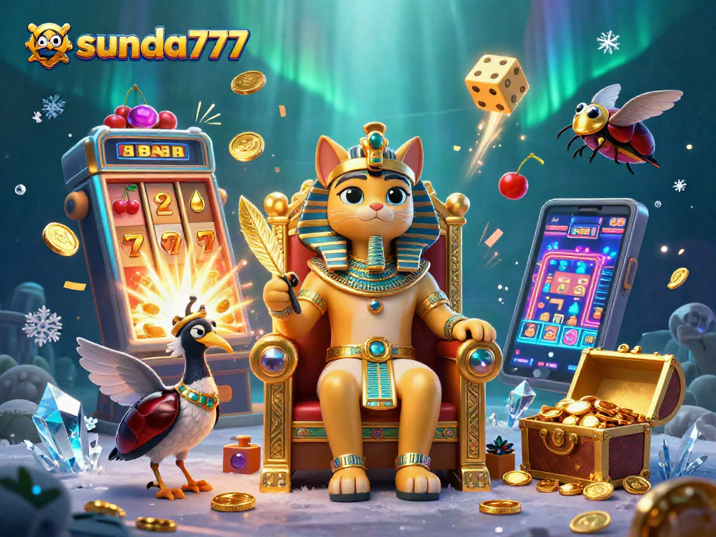 Permainan sunda777 menarik perhatian dengan karakter kucing firaun dan mesin slot kemenangan.