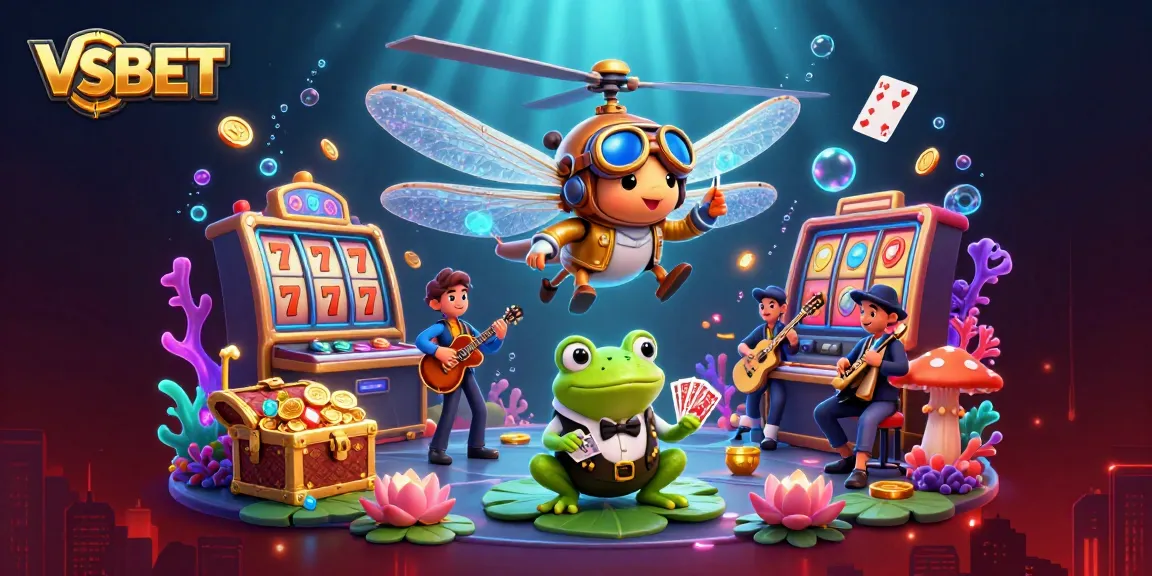 VSBET engaging in exciting casino action with animated characters and vibrant game elements.