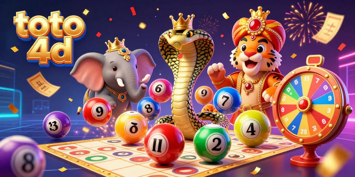 Experience thrilling moments with toto 4d as colorful lottery balls bounce around a majestic elephant and cartoon characters.