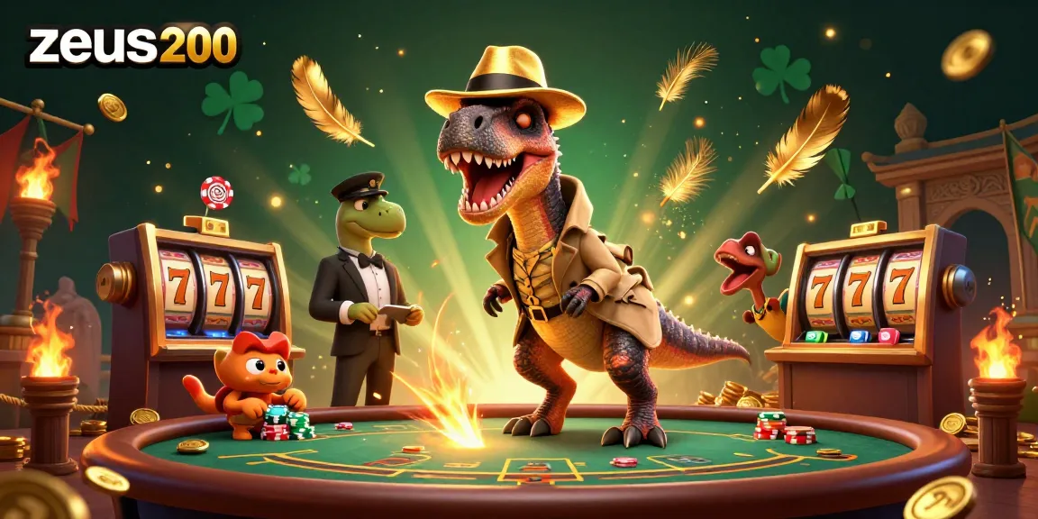 zeus200 mengintip aksi kasino dengan velociraptor dan stegosaurus di blackjack