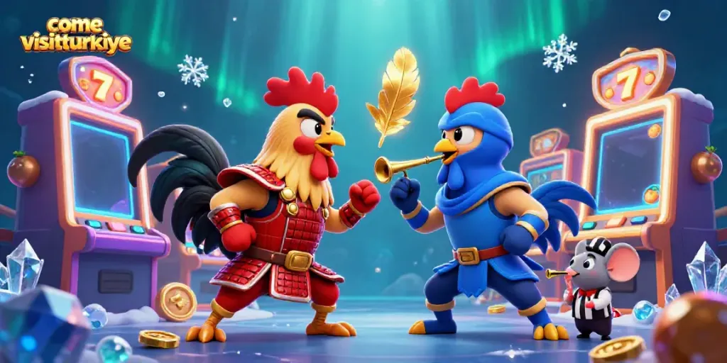 Mainkan permainan Toto Macau 4D di comevisitturkiye dengan pertarungan ayam 3D kartun yang menghibur.