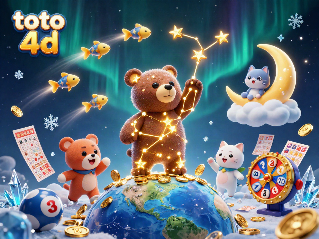 Engage with toto 4d through this stunning lottery-themed 3D illustration filled with excitement.