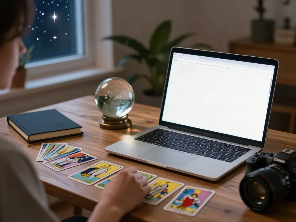 Ilustrasi bukumimpi138 dengan alat interpretasi mimpi seperti buku dan kartu tarot.