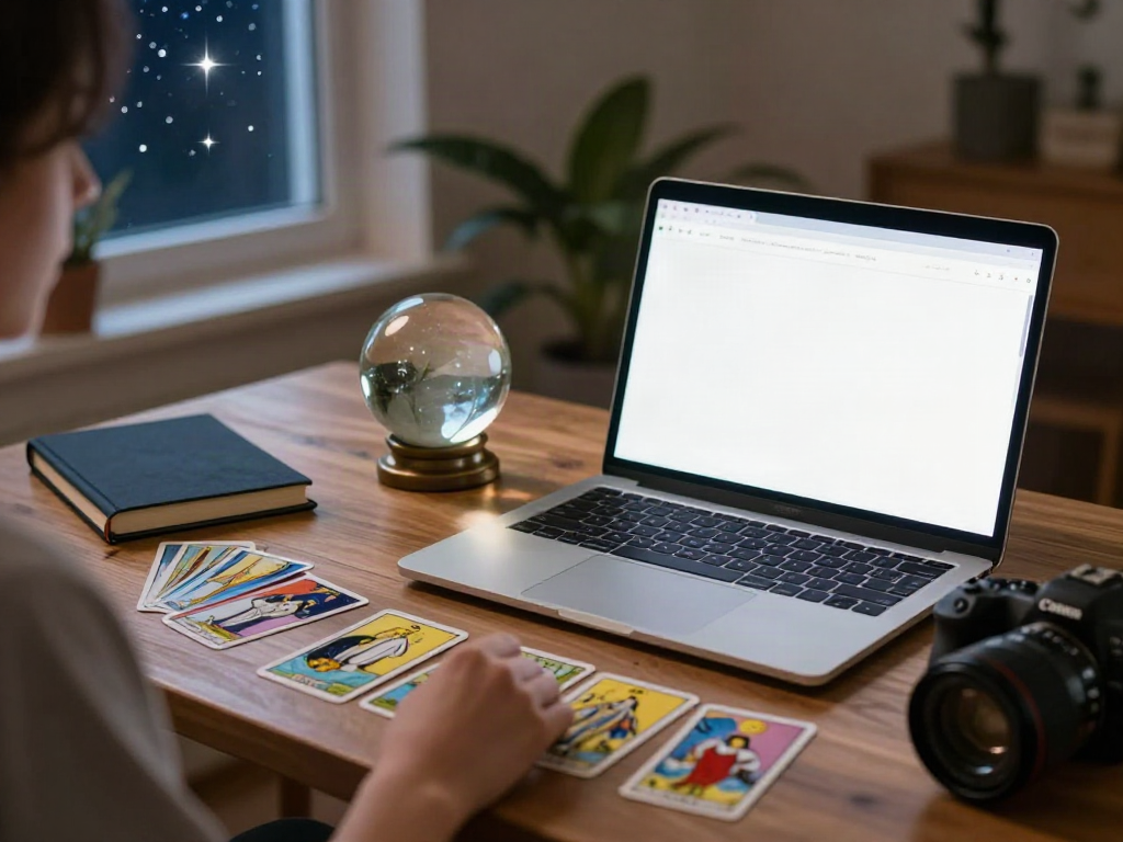 Ilustrasi bukumimpi138 dengan alat interpretasi mimpi seperti buku dan kartu tarot.