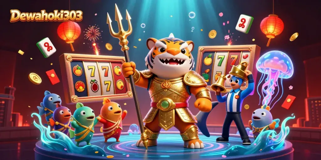 Permainan slot terkini di Dewahoki303 dengan simbol dan elemen keberuntungan yang memikat.