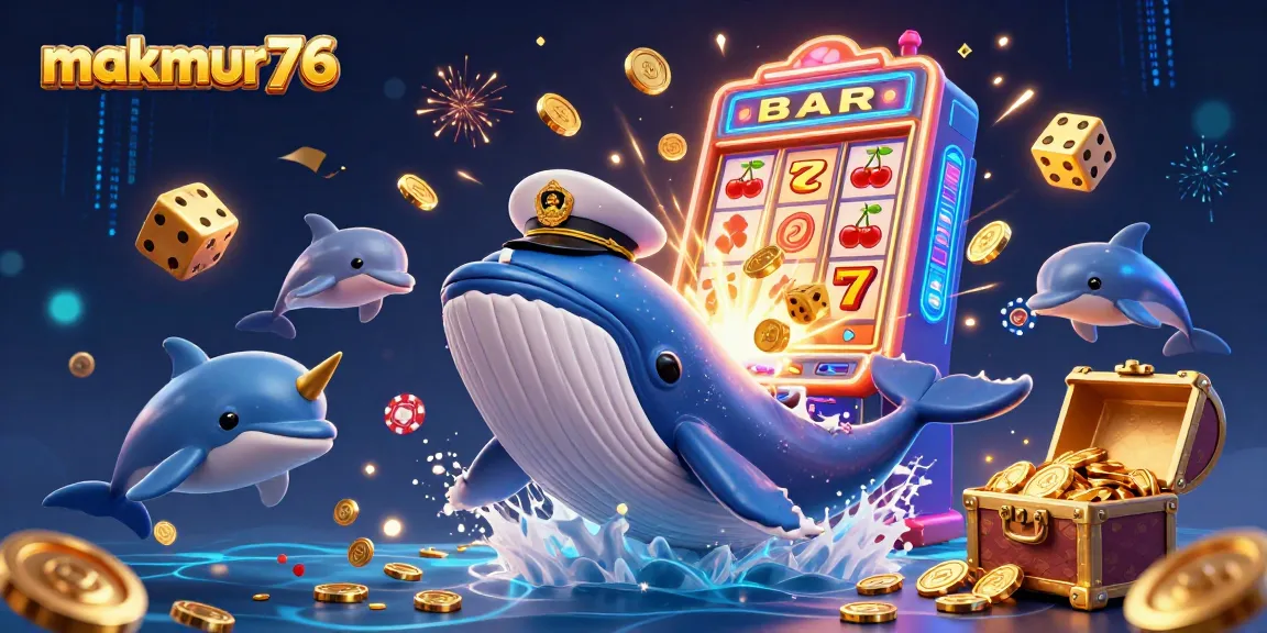 makmur76 players embark on epic winning adventures in vibrant 3D casino illustration.