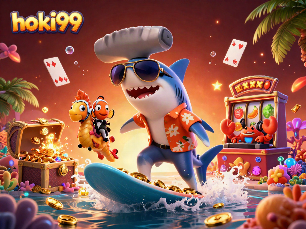Menangkan jackpot di hoki99 dengan ilustrasi karakter kartun 3D yang ceria.