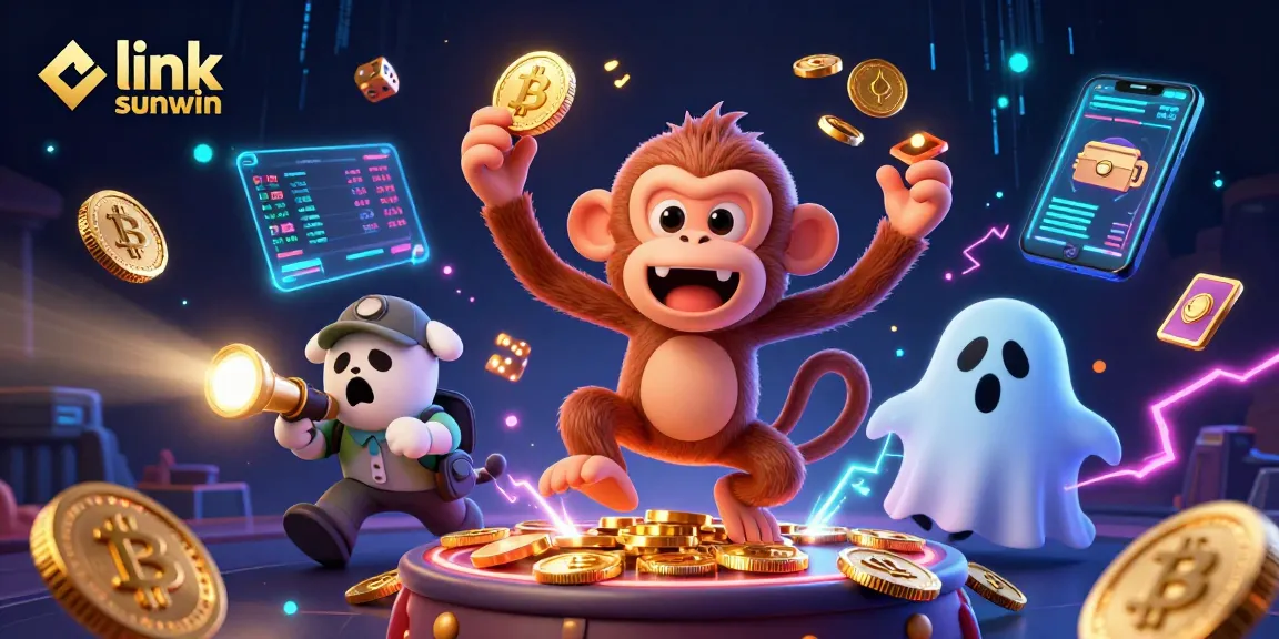 Experience thrilling gameplay at link sunwin with a mischievous poltergeist monkey and curious puppy in a lively casino.