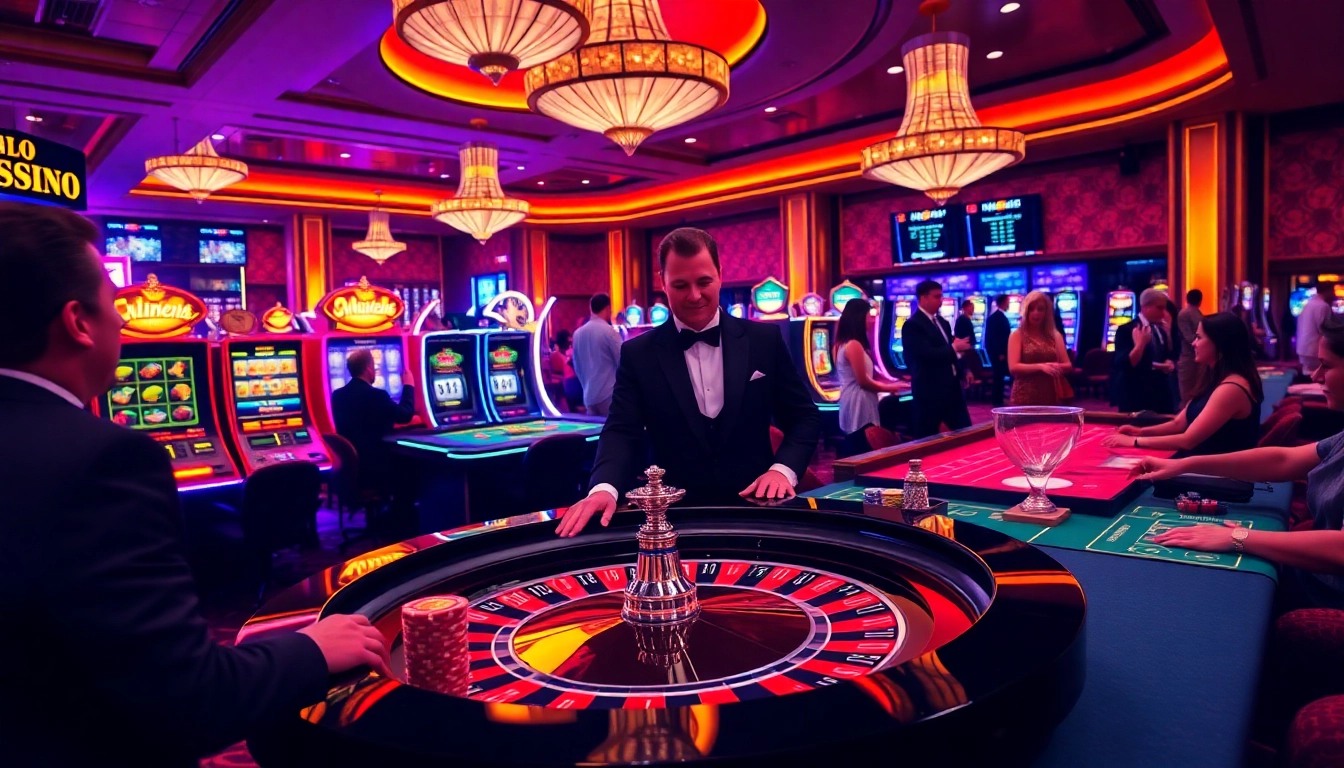 Casino scene at MMOO featuring roulette, poker, and exciting gambling elements.