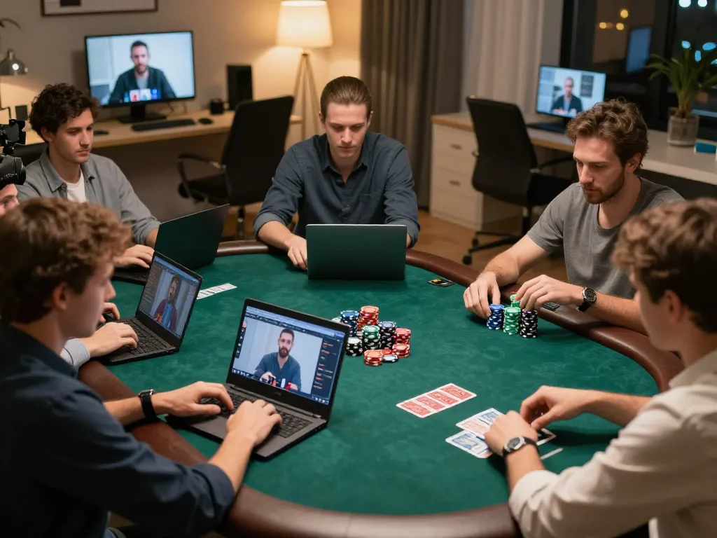 Players strategizing in an online poker game on fb88, showcasing engaging gameplay.