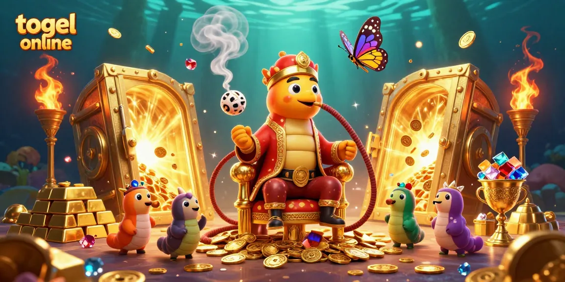 Menyaksikan togel online dalam ilustrasi 3D dengan karakter menarik dan unsur kasino yang mencolok.
