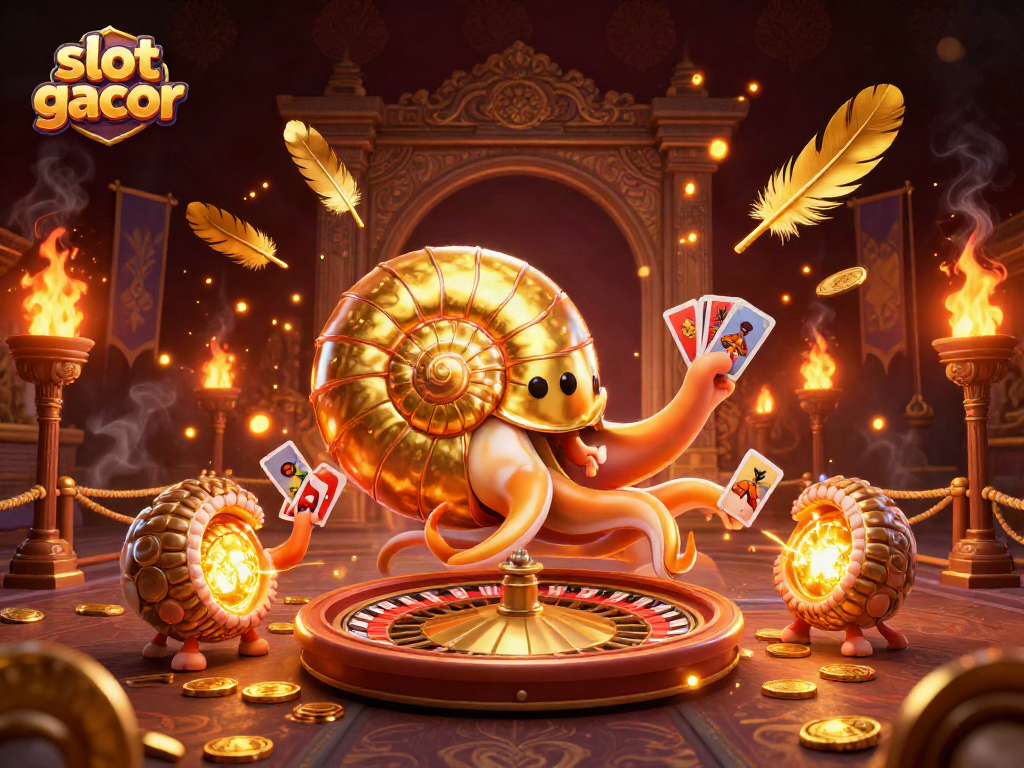 Menggulingkan slot gacor dengan nautilus raksasa dan elemen kasino yang megah dan bernilai tinggi.