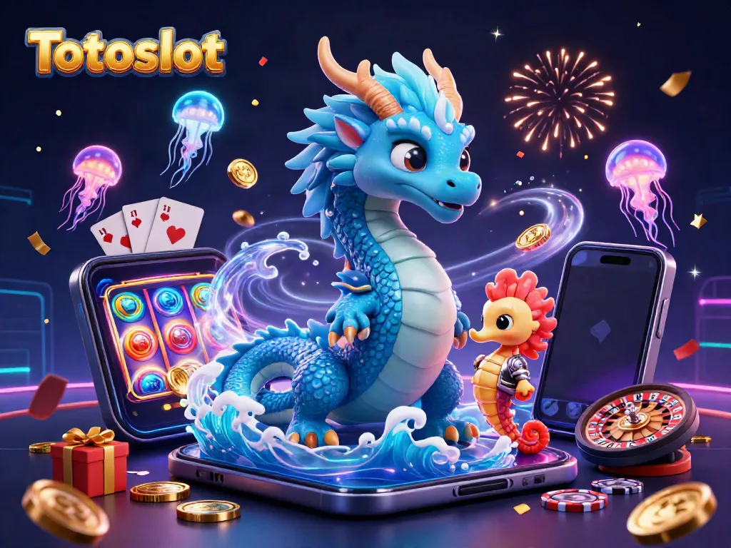 Totoslot memberikan pengalaman bermain slot yang menegangkan dengan ilustrasi naga dan kuda laut yang menawan.