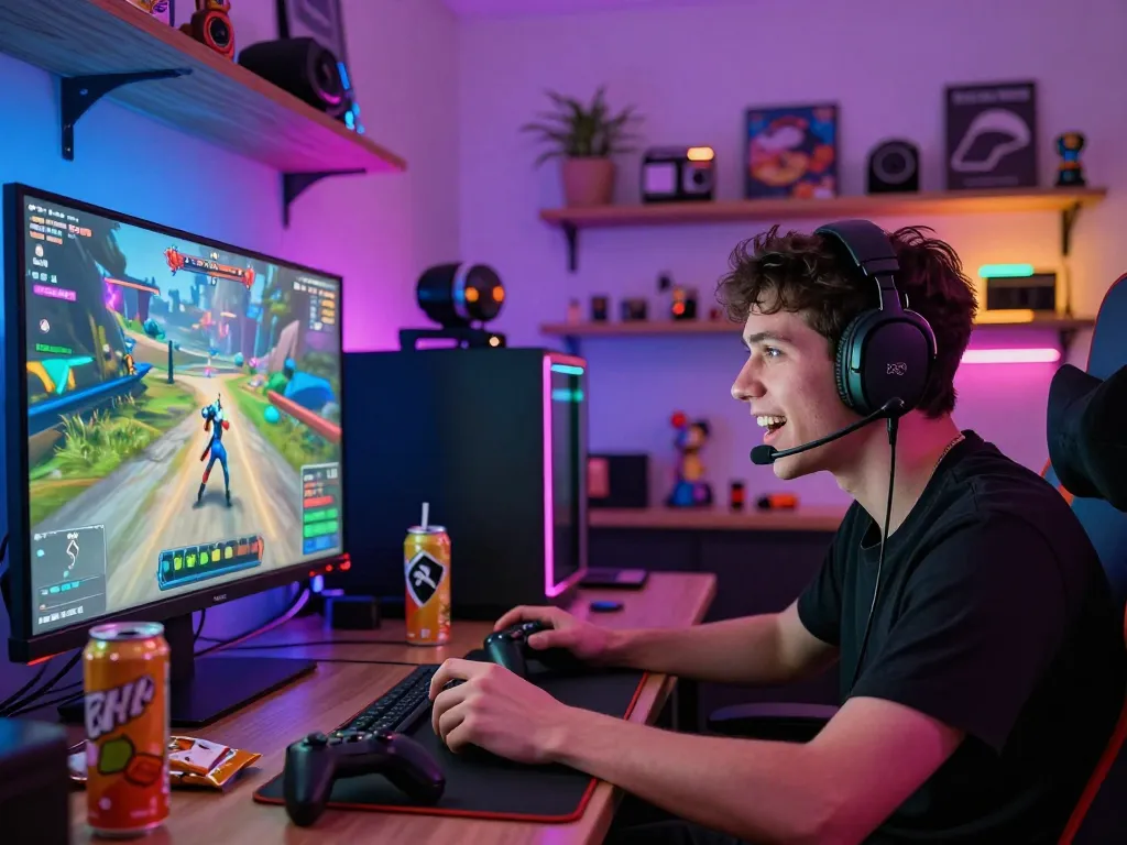 Engaging gaming experience with mantra88.net, showcasing a player immersed in action surrounded by colorful game titles and energetic ambiance.