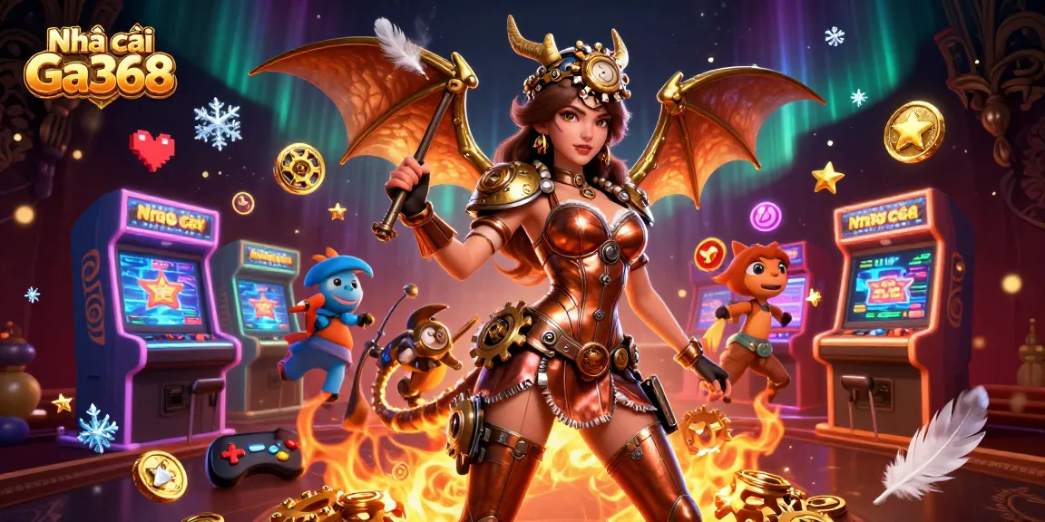 Experience the thrill of Nhà cái Ga368's cockfighting arena with a mystical 3D dragon.