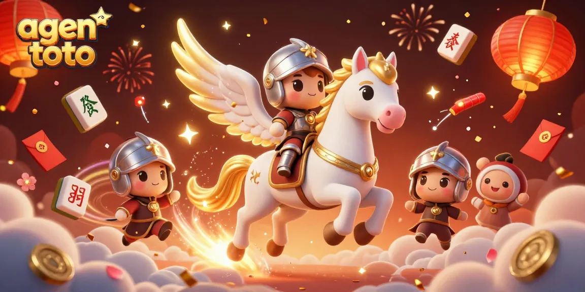 Engage with the latest agen toto trends while exploring festive gambling elements in this vibrant illustration.