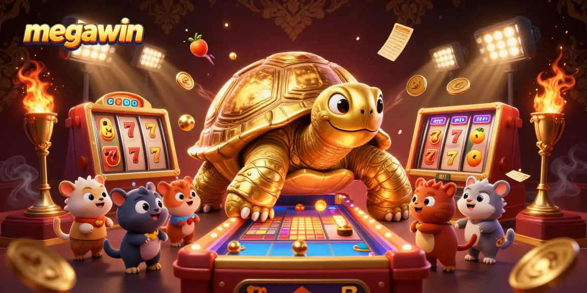Menangkan jackpot megawin dengan mesin pinball dan simbol slot berkilauan