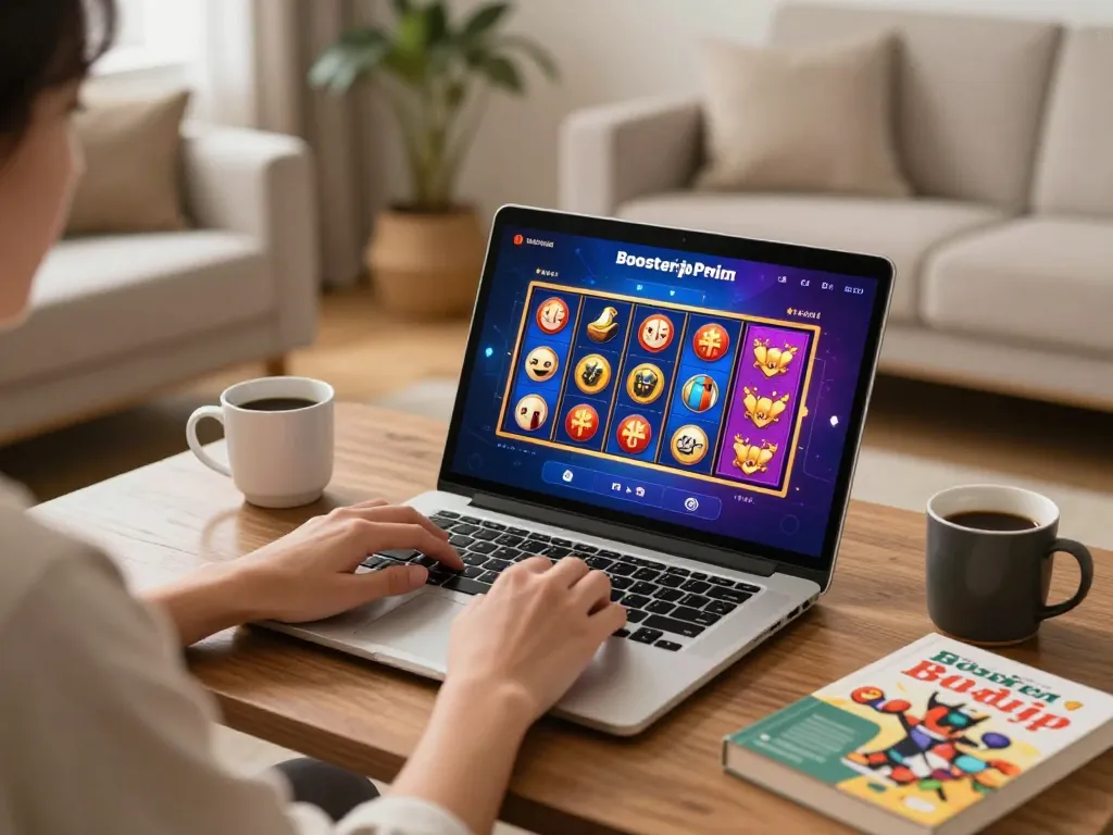 Playing exciting slot games on boosterjp for a chance at big wins in a cozy home setting