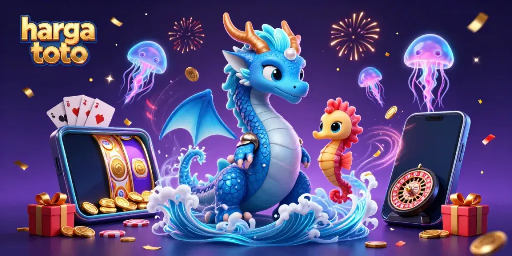 Permainan togel online harga toto dengan karakter kartun laut yang menarik dan elemen kasino yang kaya.