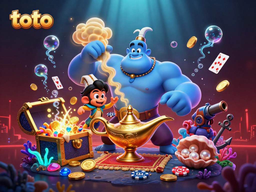 Permainan toto yang menarik dengan genie, monyet, dan karpet ajaib penuh chip