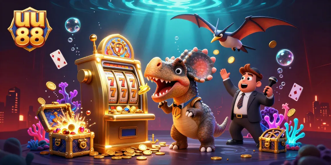 Experience thrilling jackpots at uu 88 with a dynamic slot machine scene featuring vibrant casino elements.