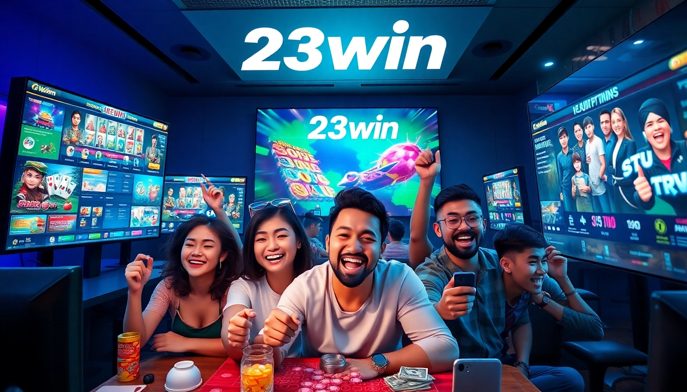 Exciting gaming interface displaying 23win's vibrant online casino games.