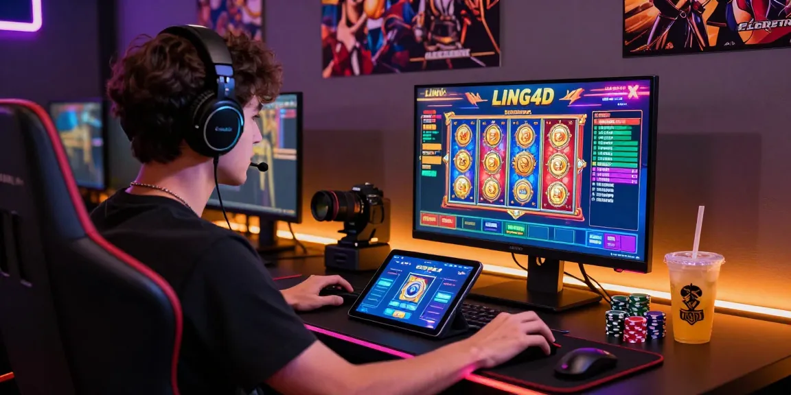 Engaging online gaming scene showcasing LING4D with vibrant slot machines and exciting ambiance