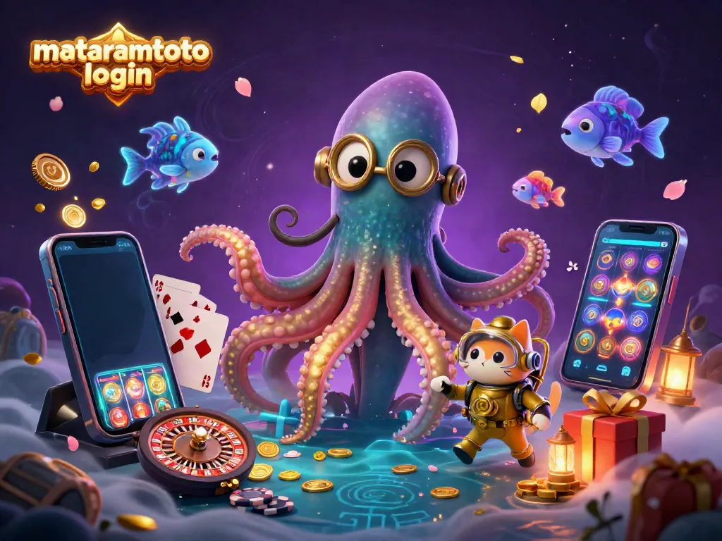 Spin to win with mataramtoto login in a magical underwater scene filled with treasures and games.