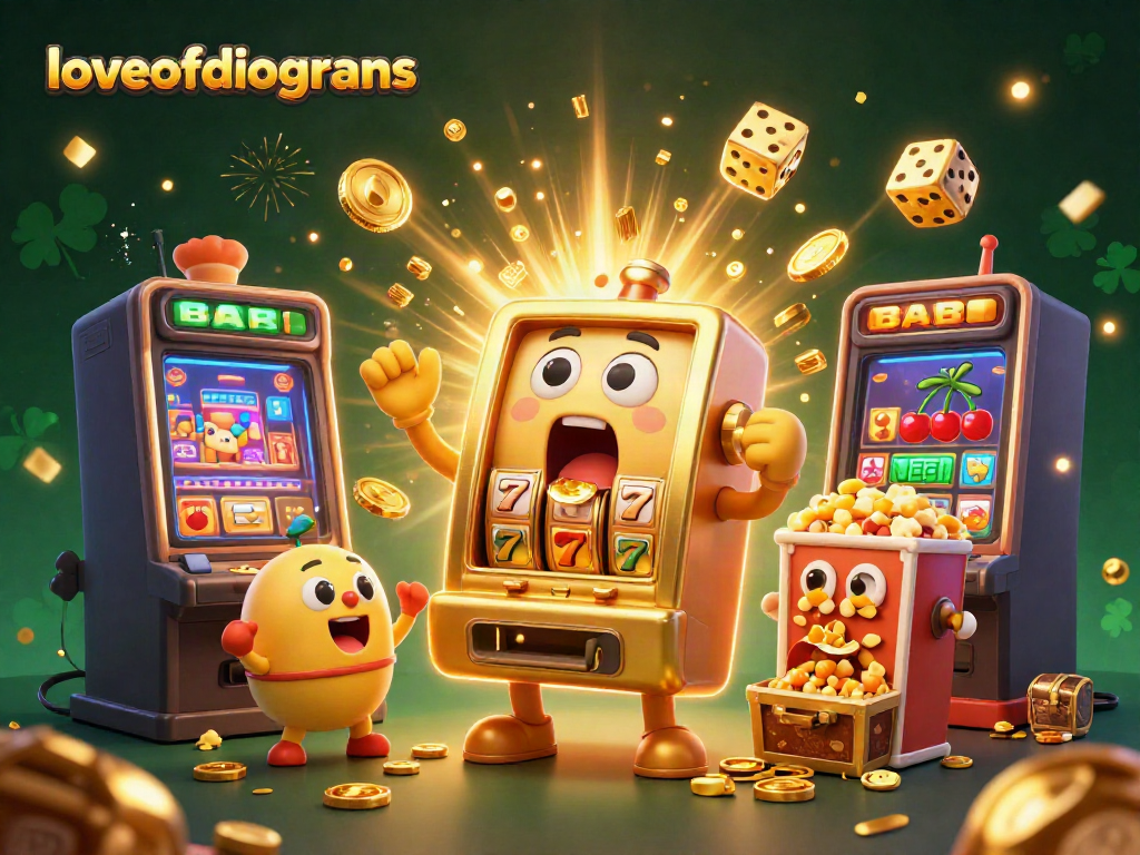 Menggairahkan putaran jackpot di loveofdiagrams dengan mesin slot emas dan koin berkilau.