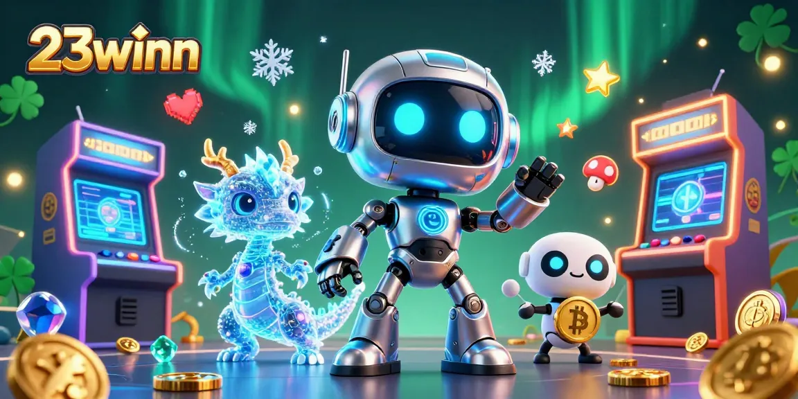 Engage with 23winn's exhilarating casino experiences featuring 3D cyberpunk graphics and vibrant gaming elements.