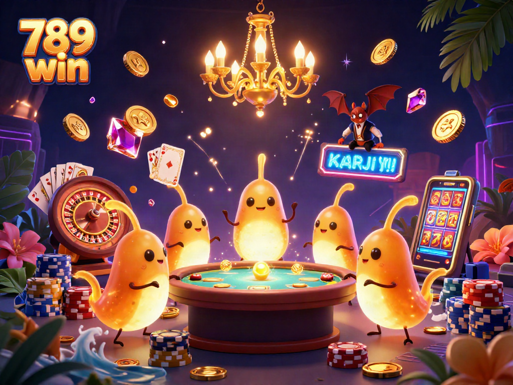 Immerse in the vibrant world of 789 win at a glimmering cave casino, showcasing colorful gaming elements.