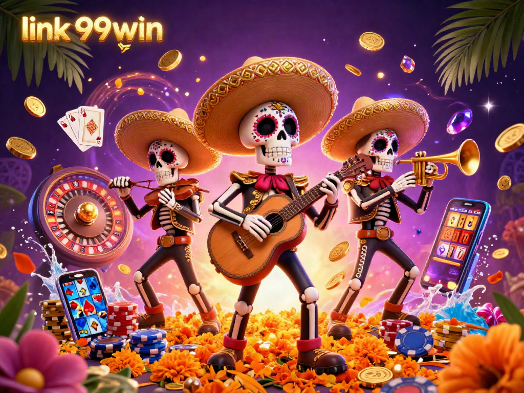 Experience the excitement of link 99win mới nhất with a vibrant mariachi band and dynamic casino elements.