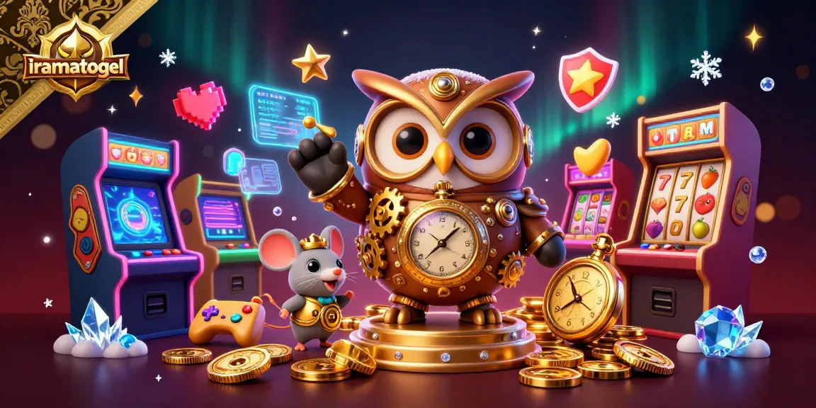 Memenangkan jackpot di iramatogel dengan dunia permainan slot dan suasana kasino yang ceria.
