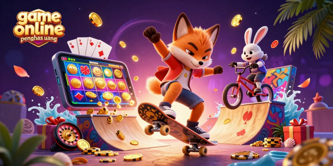 Mainkan game online penghasil uang dengan ilustrasi kartun 3D yang menyenangkan.
