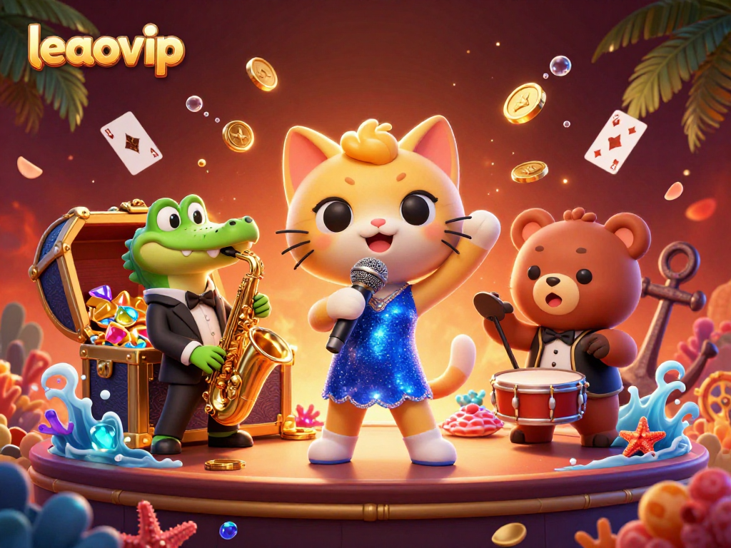 Experience the dynamic world of leaovip with vibrant characters and exciting casino elements.