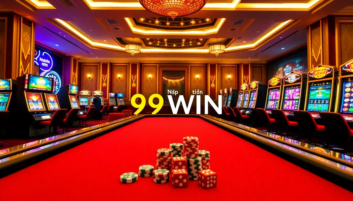 Nạp tiền 99WIN interface with vibrant casino elements, showcasing easy gambling transactions.
