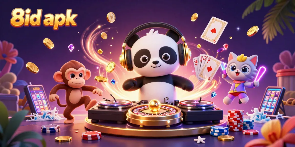 Experience the thrill of 8id apk with vibrant casino characters and dynamic gaming elements.